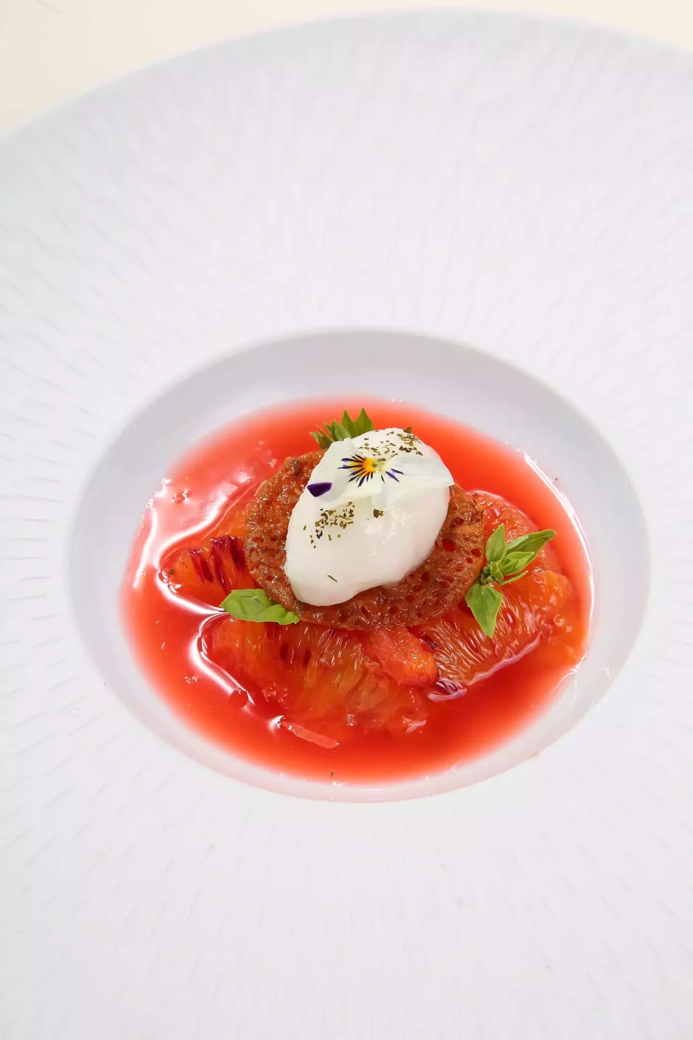 création autour de l'orange sanguine par le chef francois marchenay