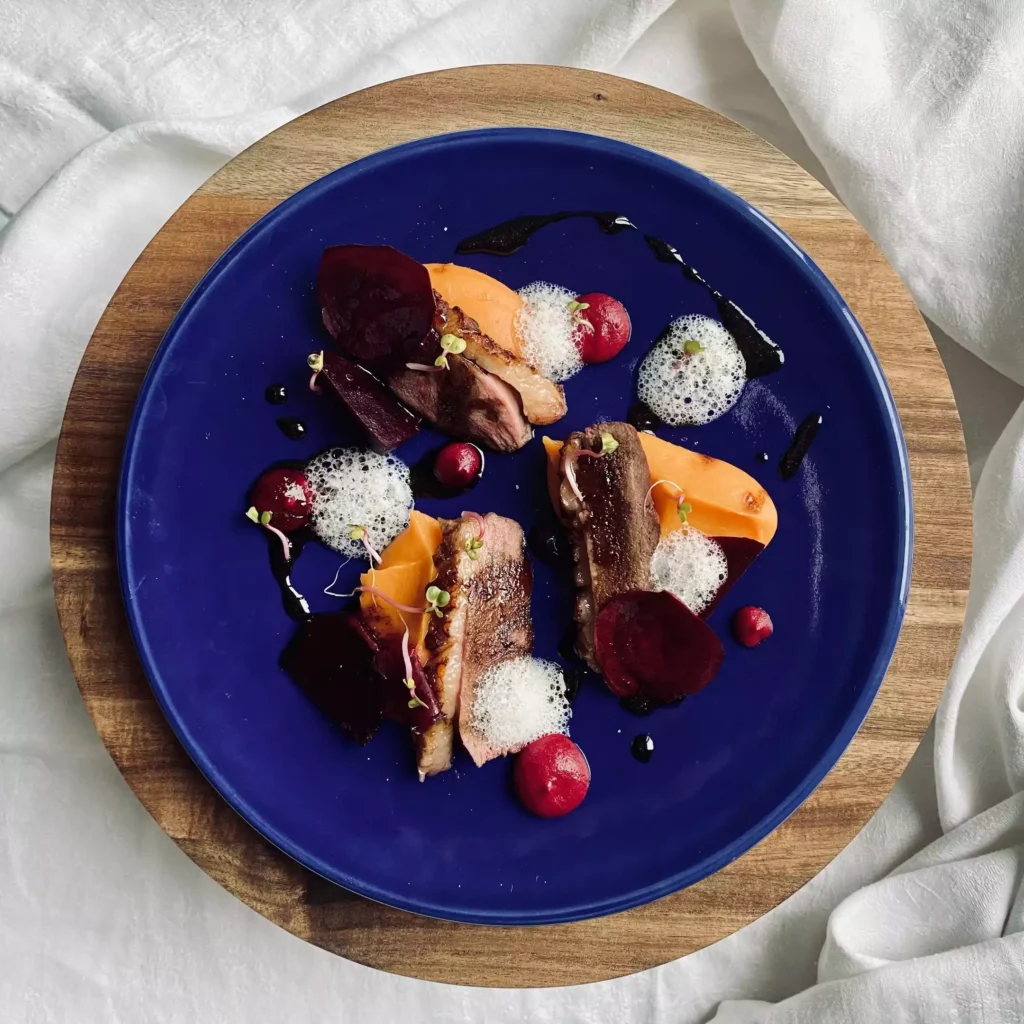 plat avec du canard confectionné par margot beck