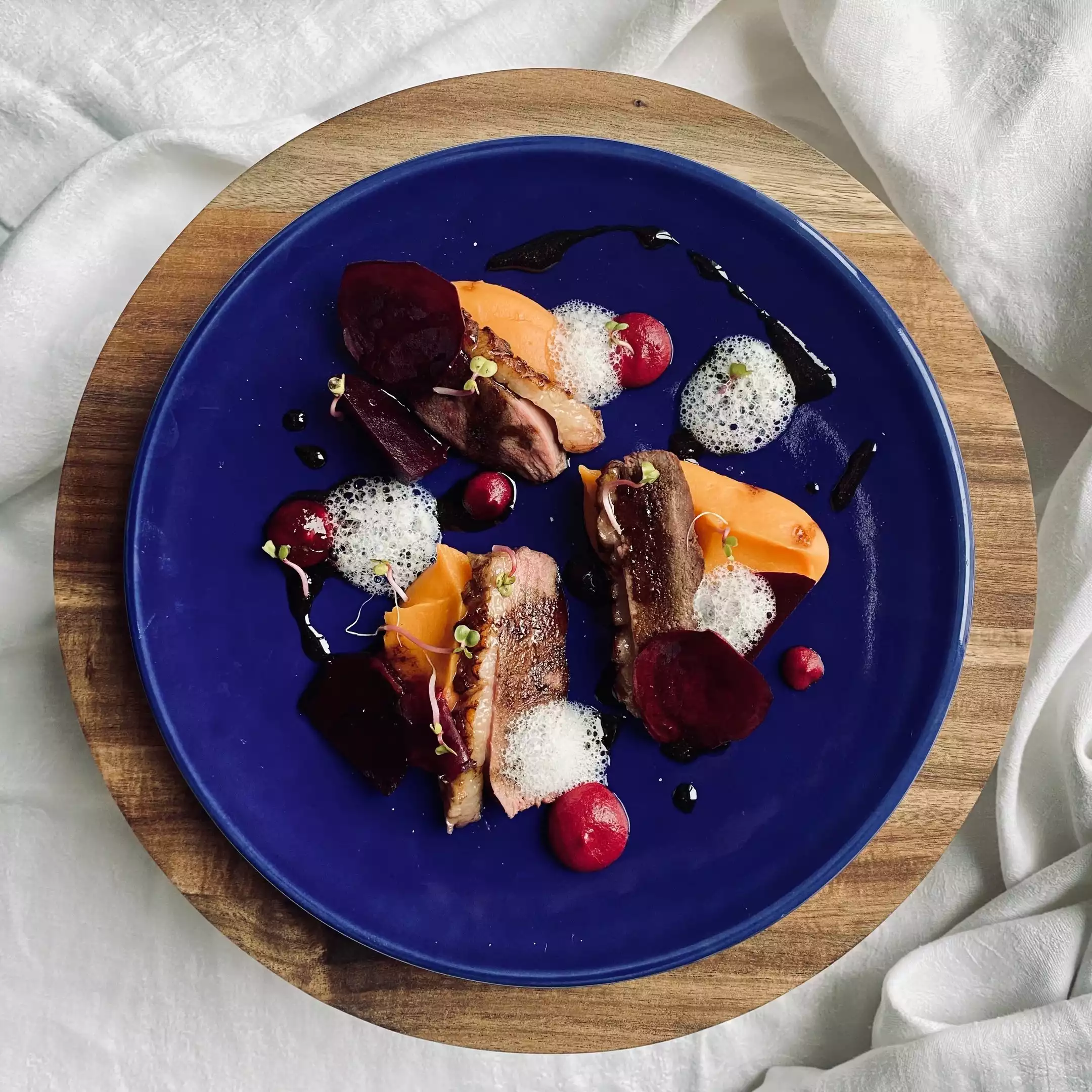 plat avec du canard confectionné par margot beck