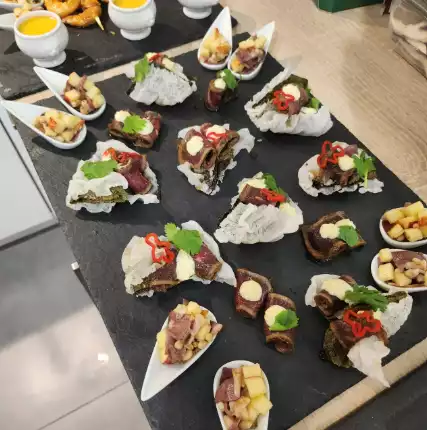 apéritif dinatoire réalisé par le chef privé thomas lecouturier