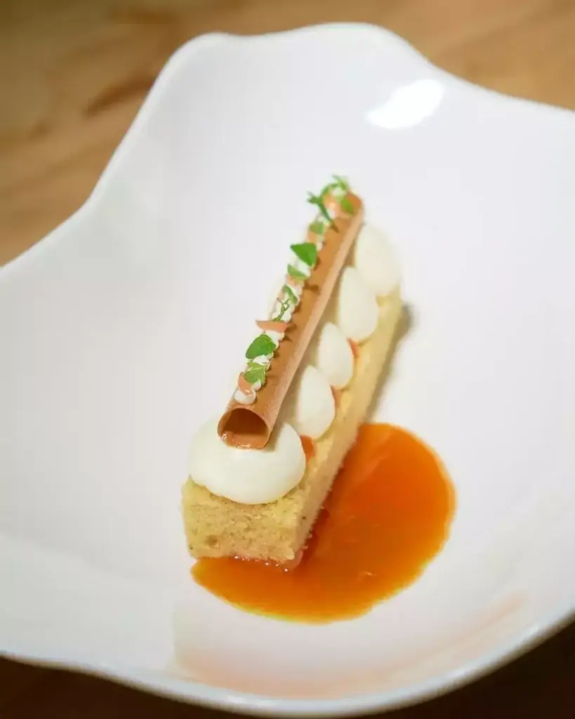 création pour une prestation privée autour du pamplemousse et du chocolat blanc