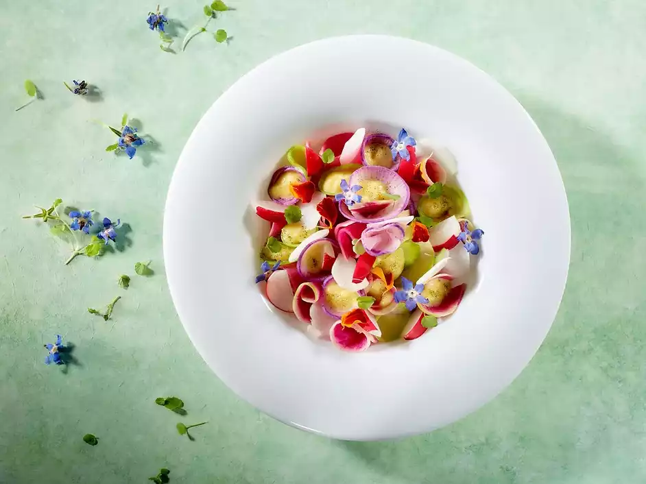 création multicolore a base de légumes