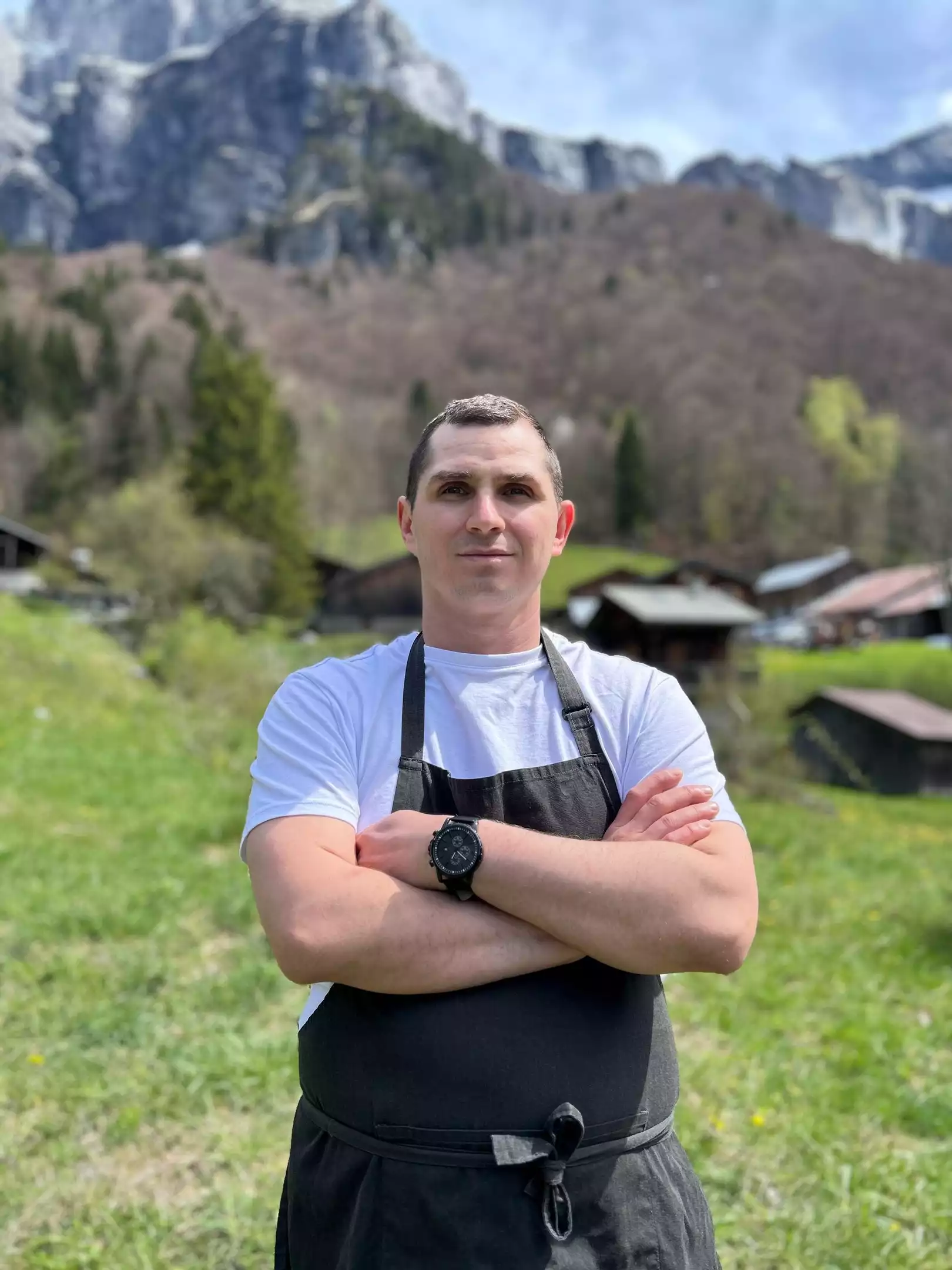 Portrait of private chef Jonathan de Bouillanne, based in Bonneville