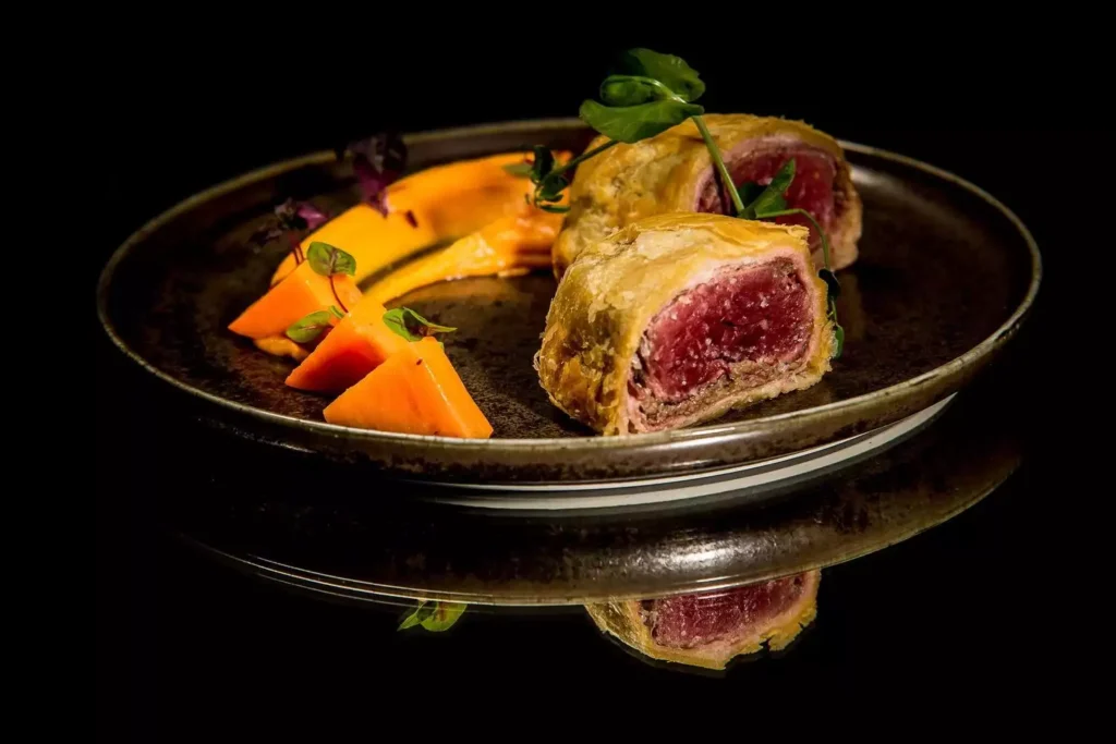 le boeuf en croute servi lors d'une prestation de chef privé par arnaud basile