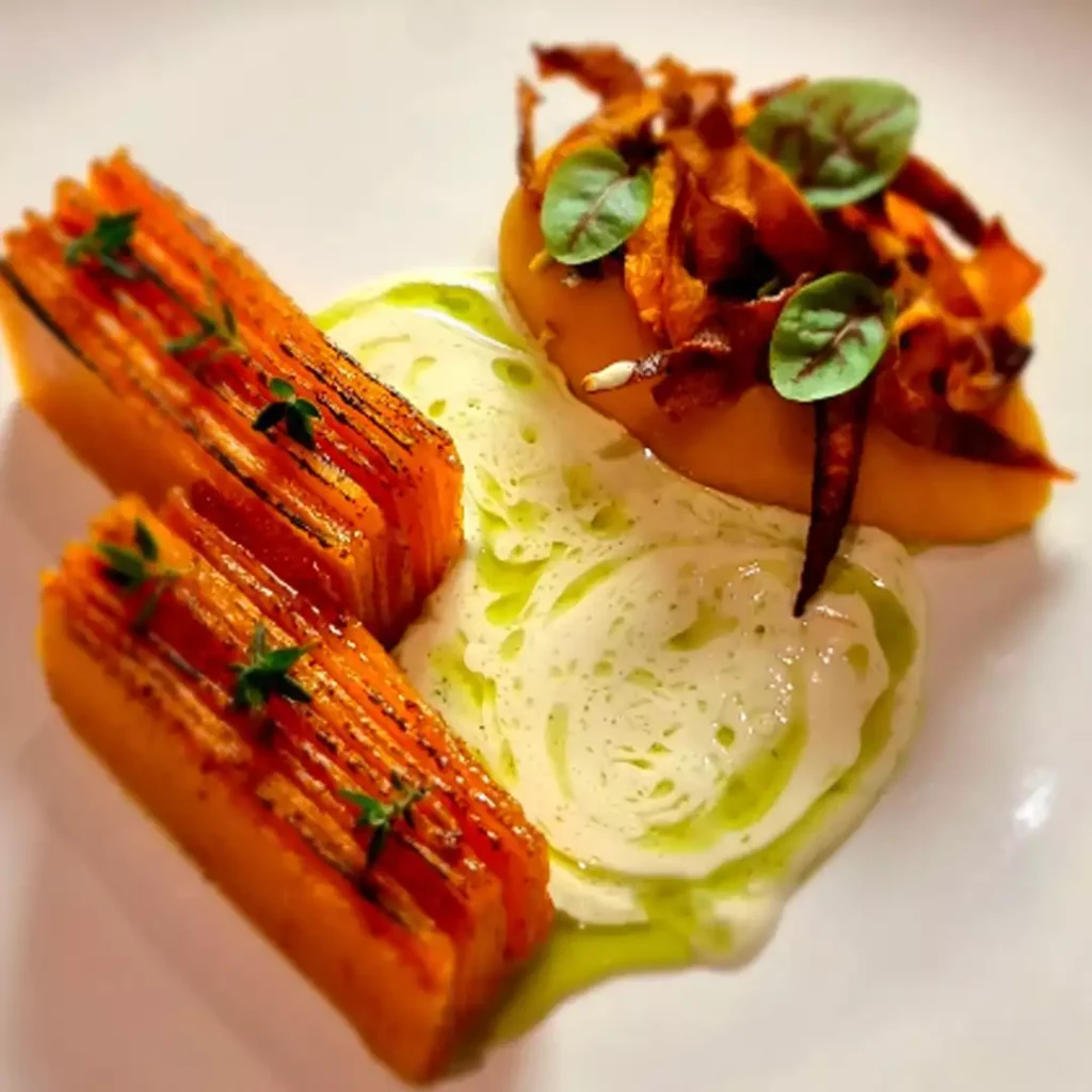plat autour du butternut du chef johann schopff