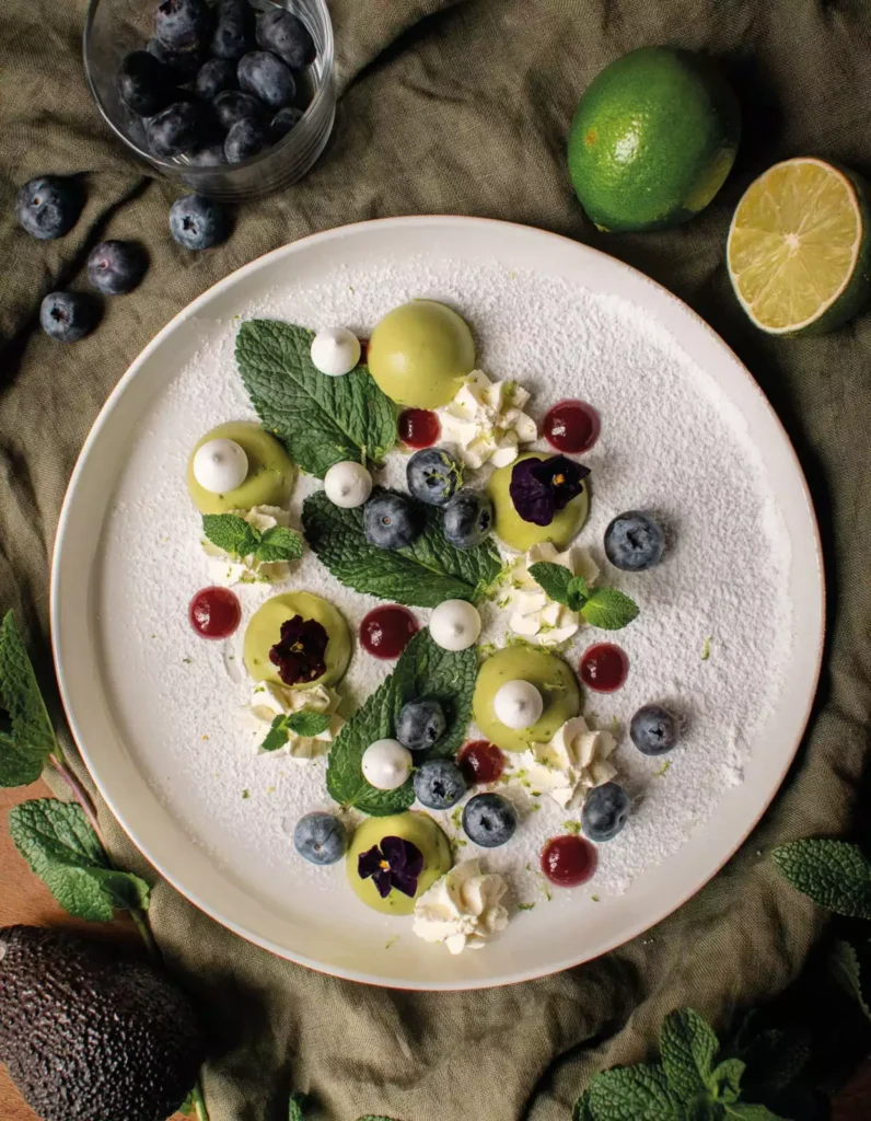 dessert autour u citron et de l'avocat par virginie legrand