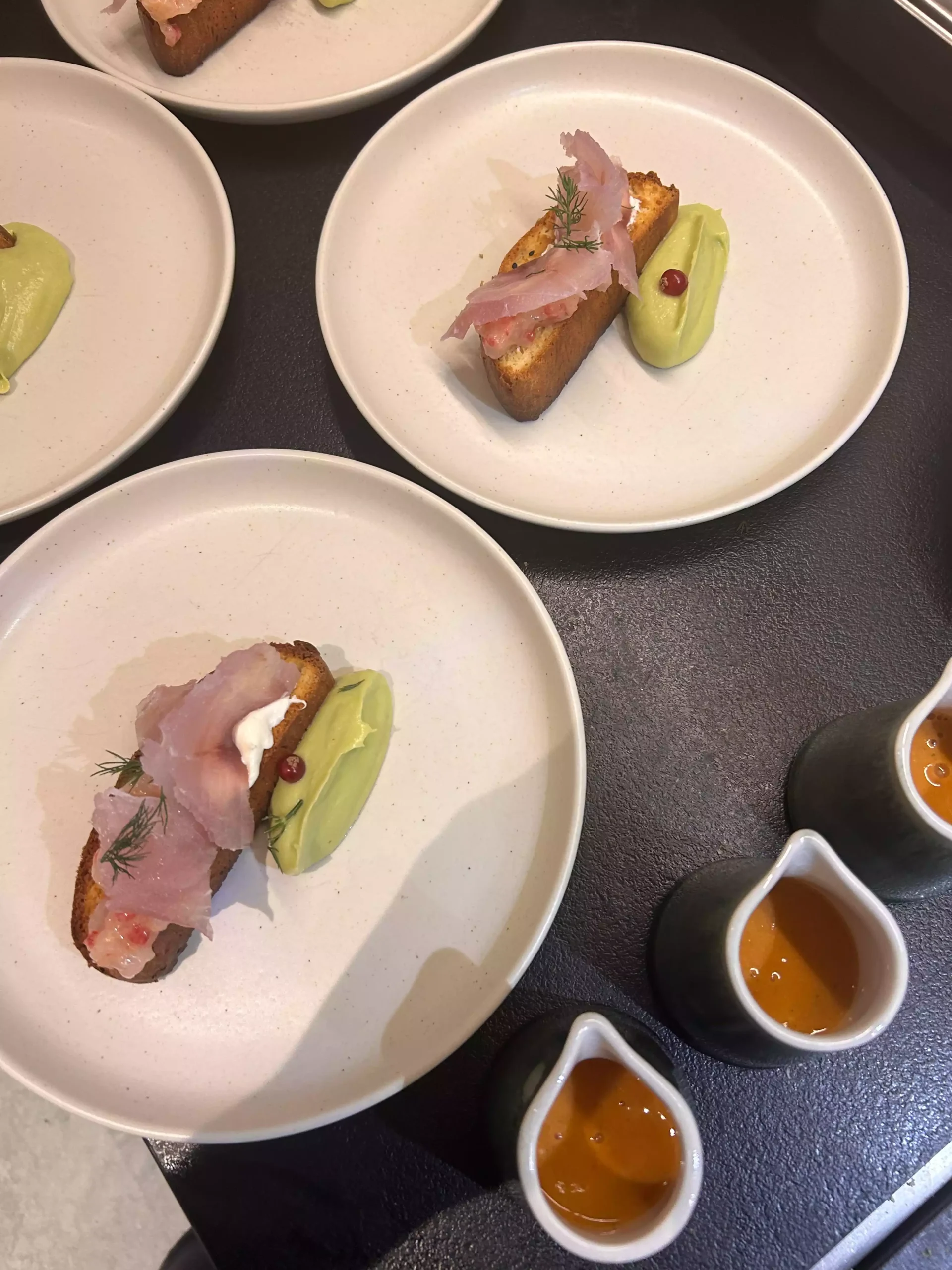 A creation inspired by fish soup, by Chef Loreena Ghalem