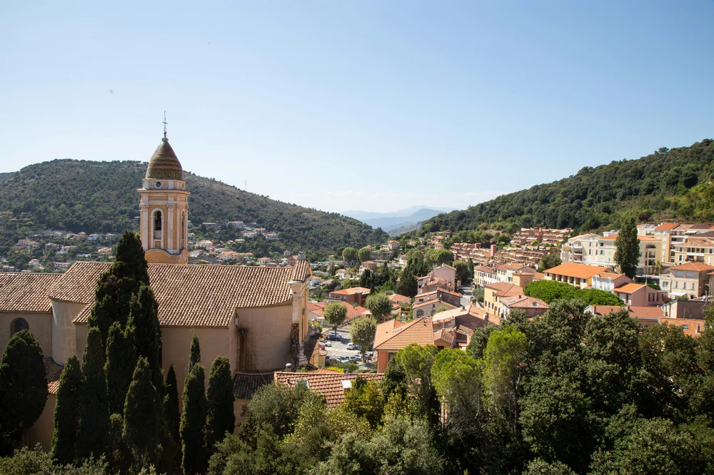 The village of La Turbie and its church