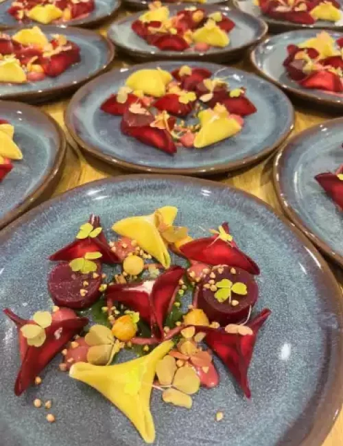 entrée végétarienne du chef à domicile théo novelli