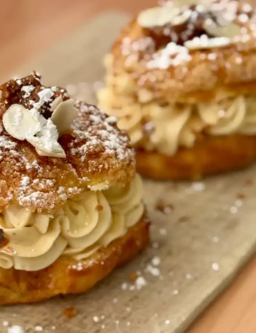 paris-brest réalisés lors d'une prestation privé de la cheffe anastasia loretto