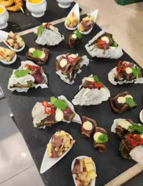 apéritif dinatoire réalisé par le chef privé thomas lecouturier