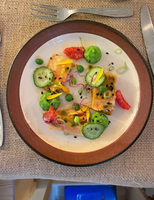 entrée rafraichissante cuisinée par le chef ryad