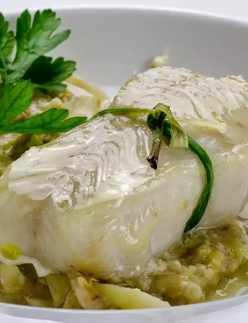 filet de merlu et garniture confectionné par rebecca corrionero